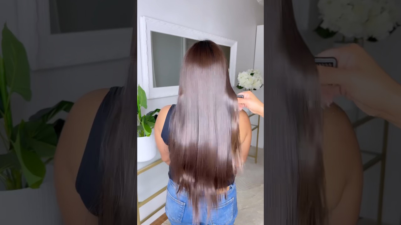 Elle regrette le lissage 🤦🏽‍♀️ trop tard by by les boucles 😭 #lissage #cheveux #rapide #keraglow