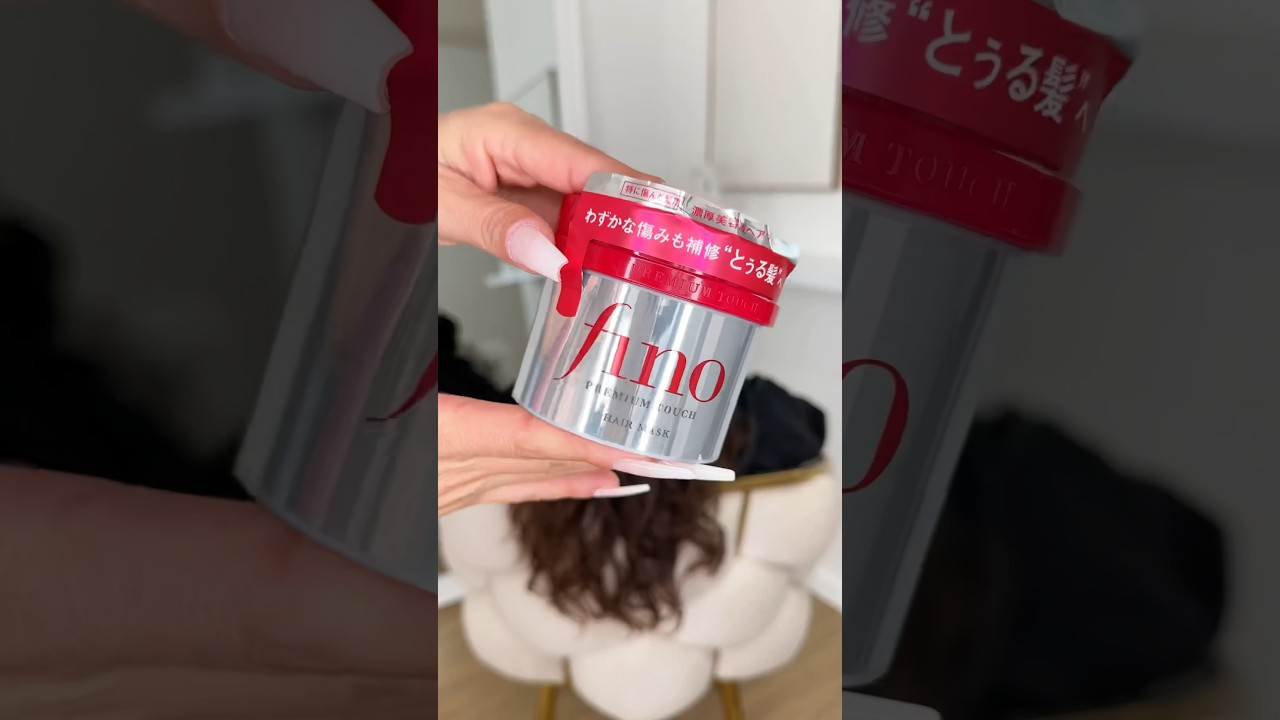 Des cheveux complètement brillant avec seulement du masque 😨 #cheveux #brillant #rapide #tutorial