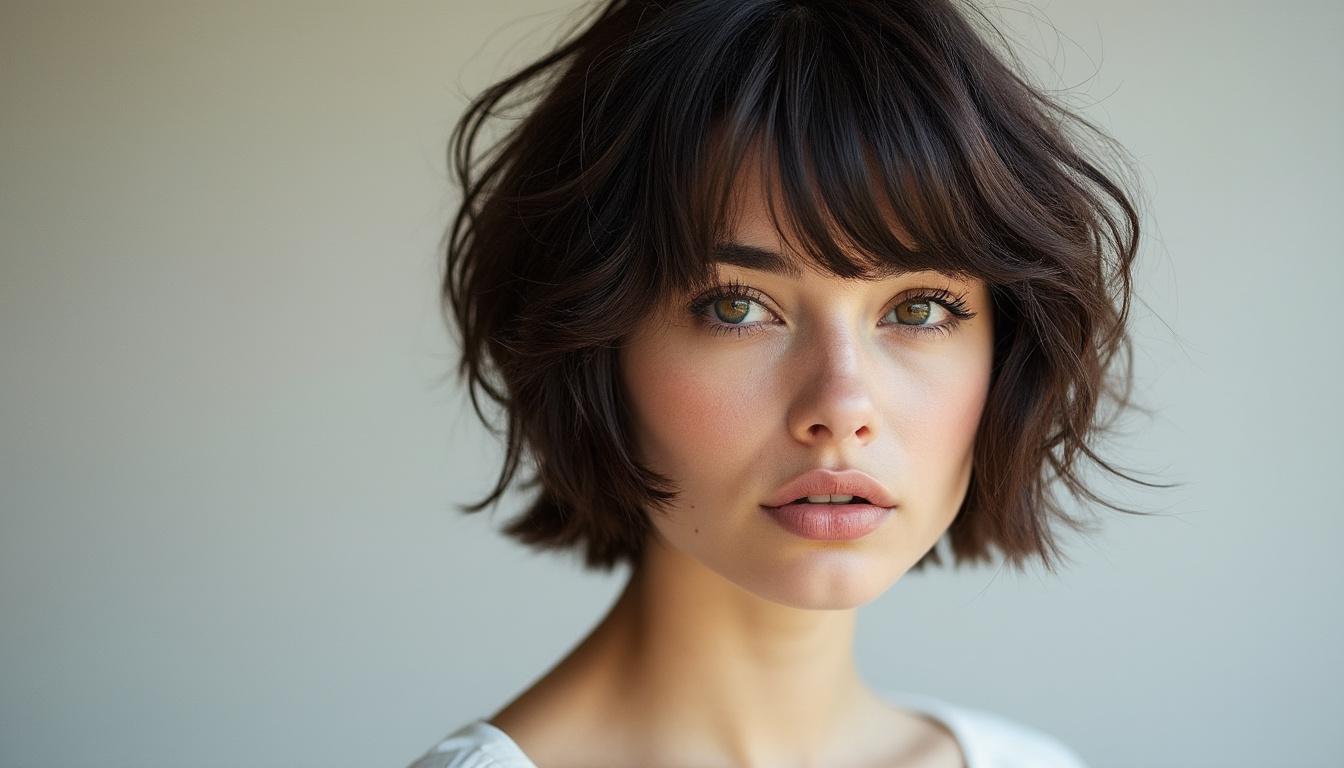 adoptez la coupe courte texturée, la tendance incontournable du printemps pour un style frais et naturellement cool. changez de look facilement et avec élégance.