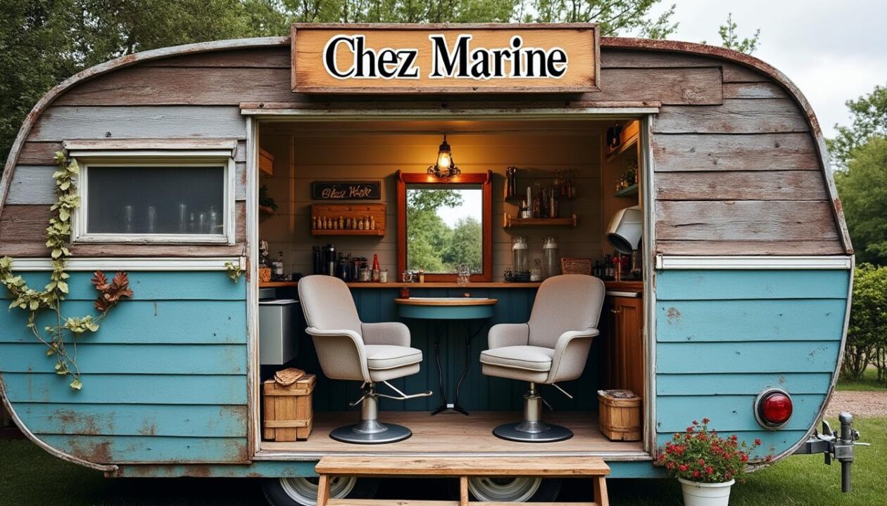 découvrez « chez marine », la caravane salon de coiffure mobile qui apporte style et élégance directement dans les villages ruraux, pour une expérience capillaire unique et conviviale.